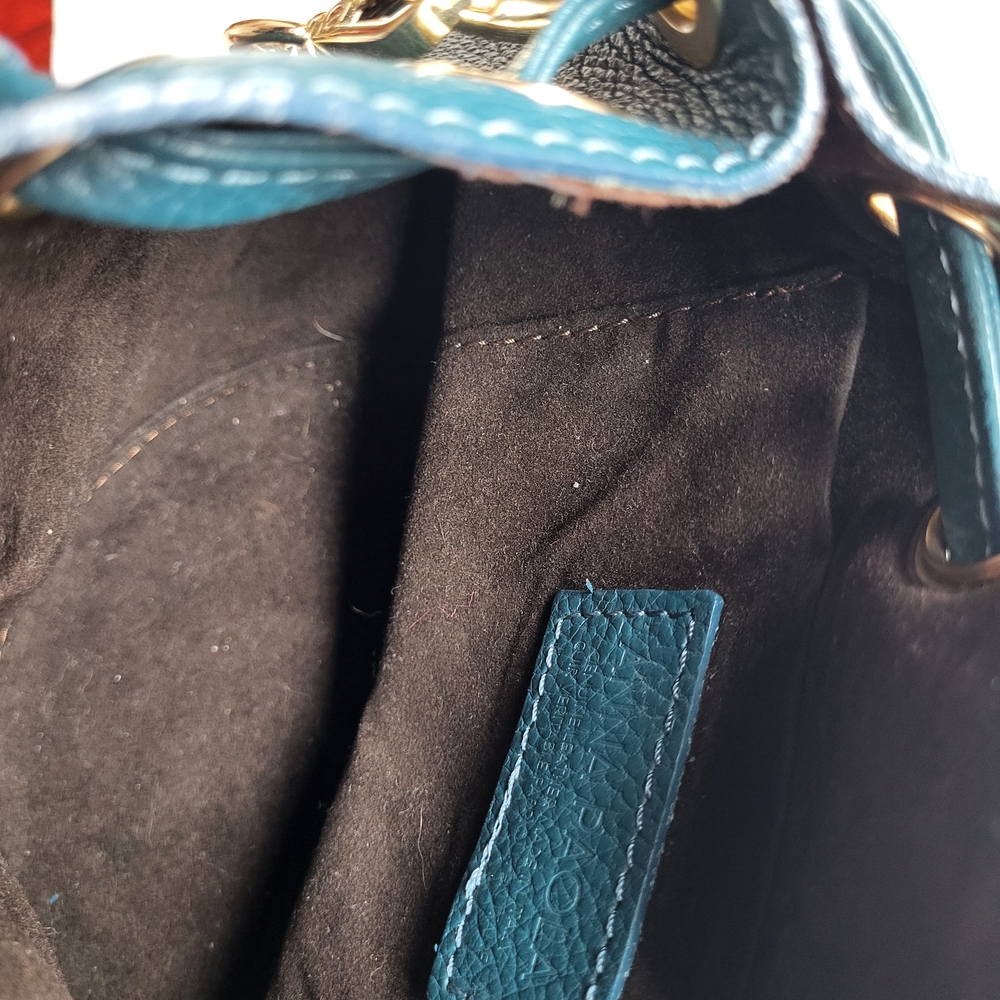 Anna Paola Navy Mini Bucket Bag - Picture 5 of 7